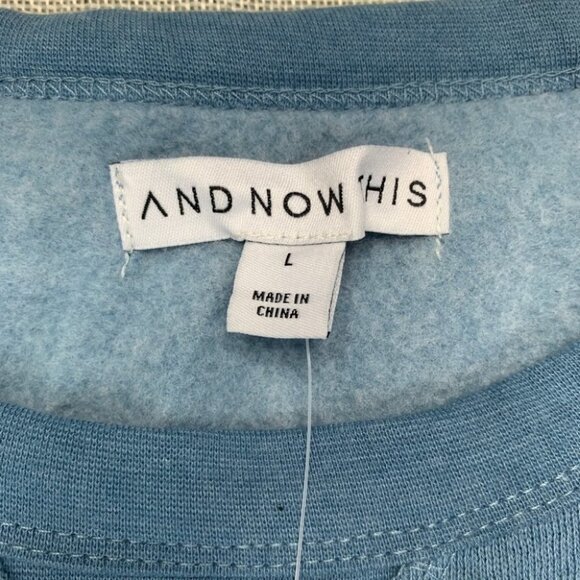 And Now This Men's Solid Fleece Sweatshirt Size L - Picture 4 of 9